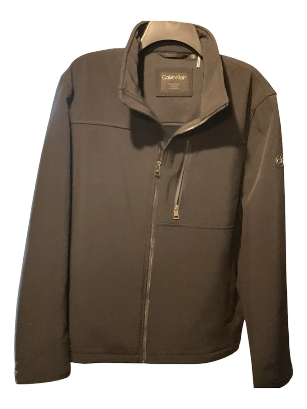 Men’s Black Calvin Klein Water-Resistant Softshell Jacket